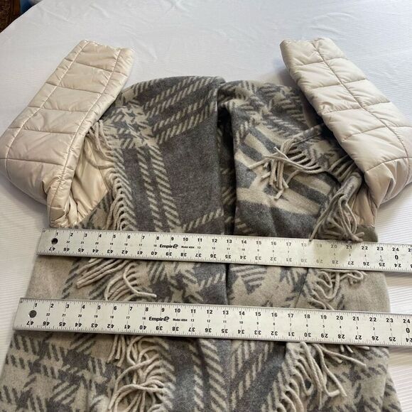 NWT Marc Cain Grey Fringe Coat Jacket Size N5 US Size 12 New - Picture 7 of 14